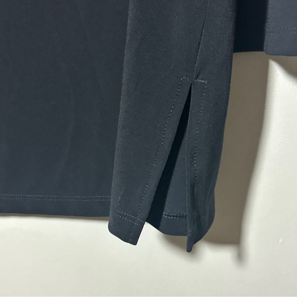 Chicos Travelers Black Gold Grommet Lace-Up Tunic Size 3 (XL) - Picture 4 of 7